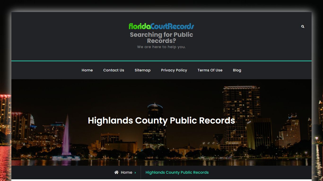 Highlands County Public Records - Searching for Public Records?