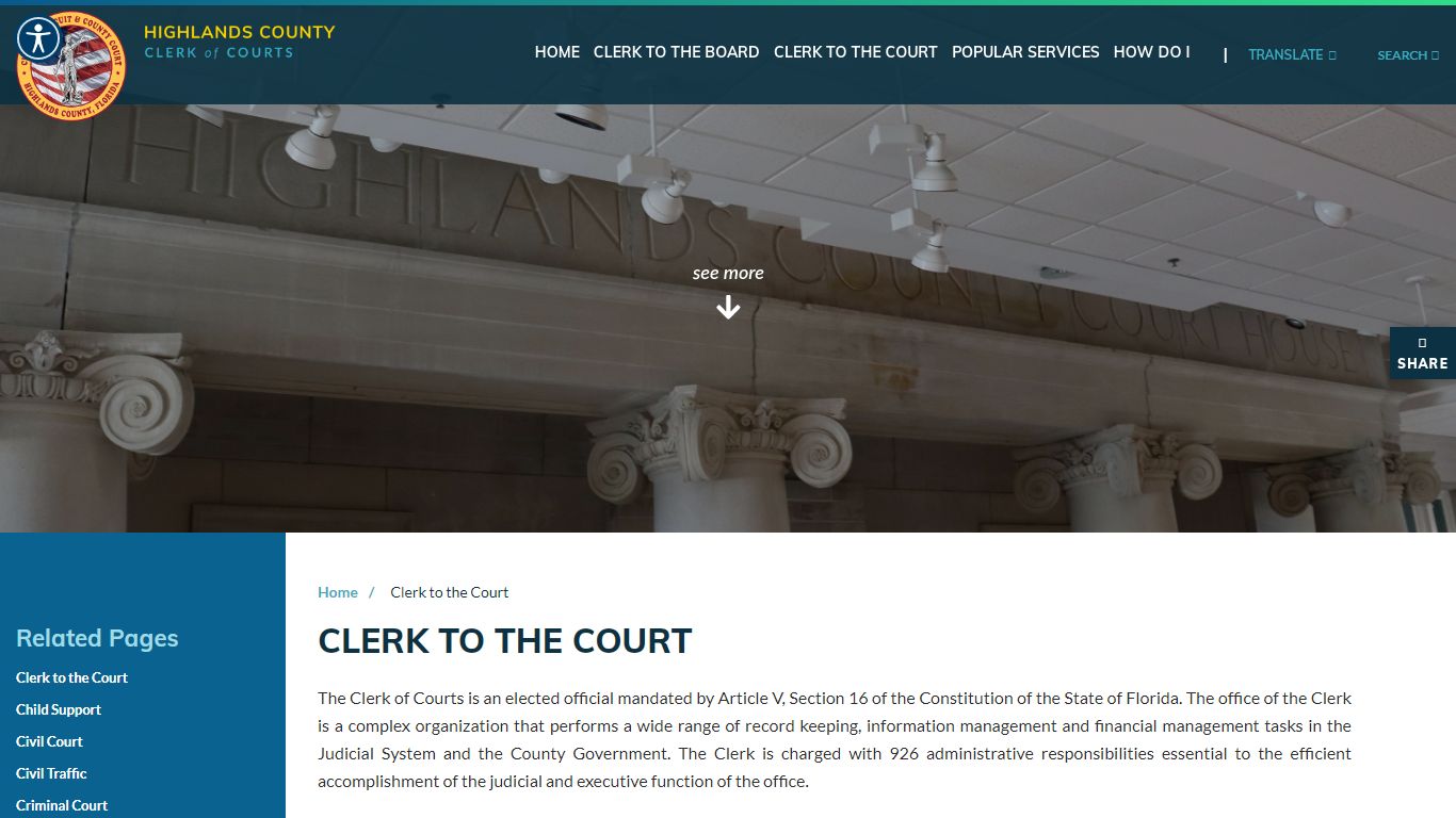 Clerk to the Court